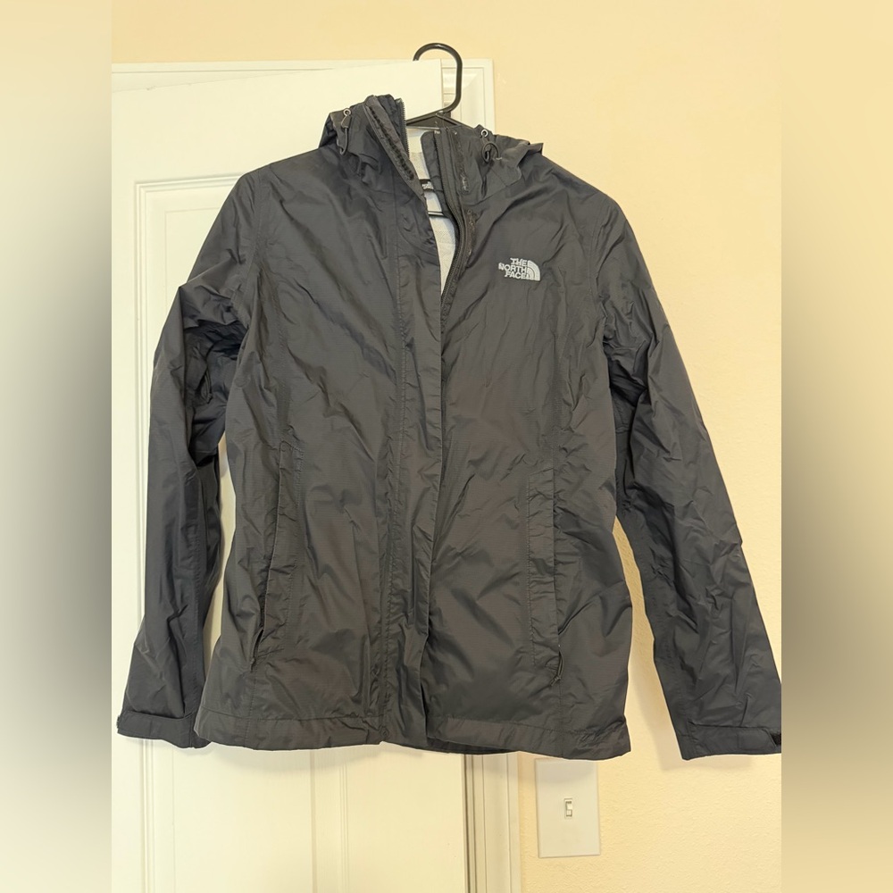 The North Face Women's Black Rain jacket with hood